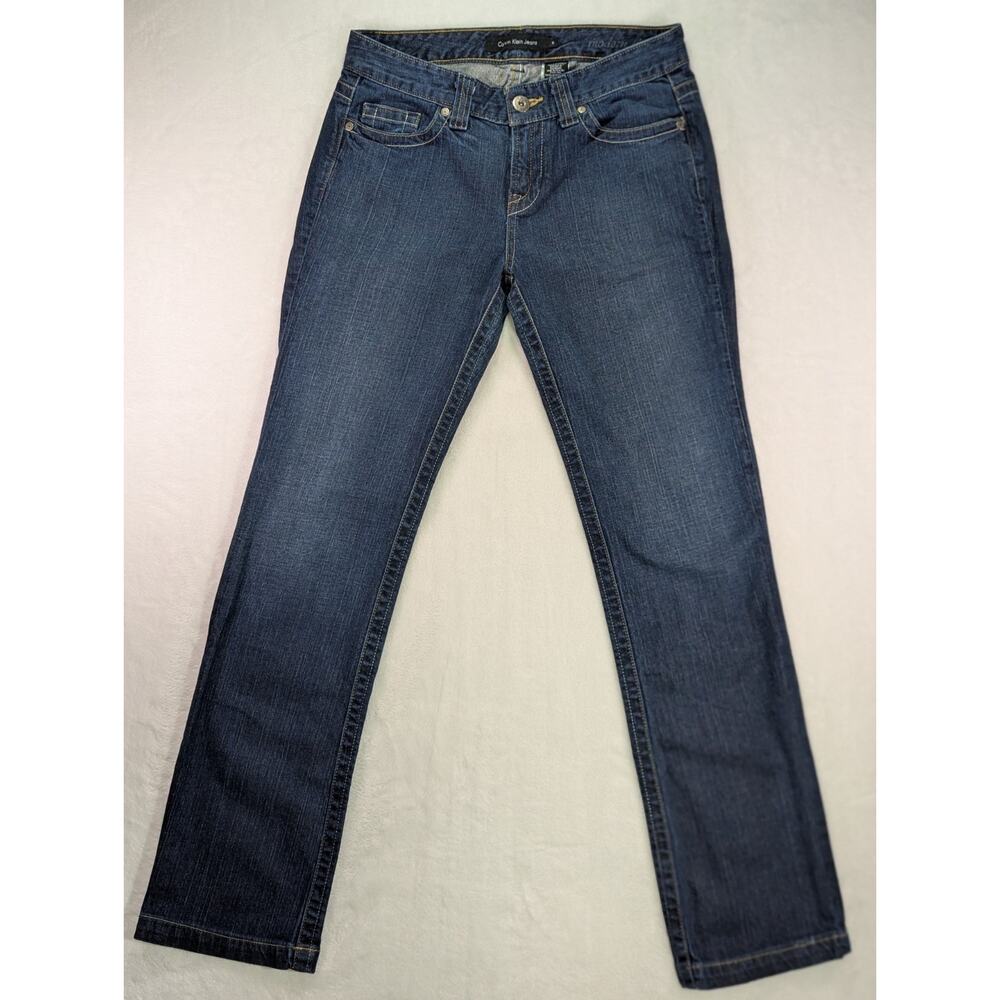 Calvin Klein Jeans Modern Flare Size 6 L32 (31W 32L) Dark Wash Mid Rise